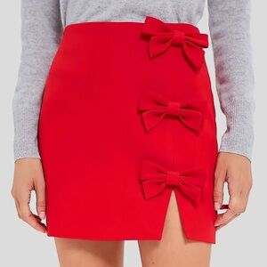 Tuckernuck Hyacinth House Red Bows Rochelle Mini Skirt